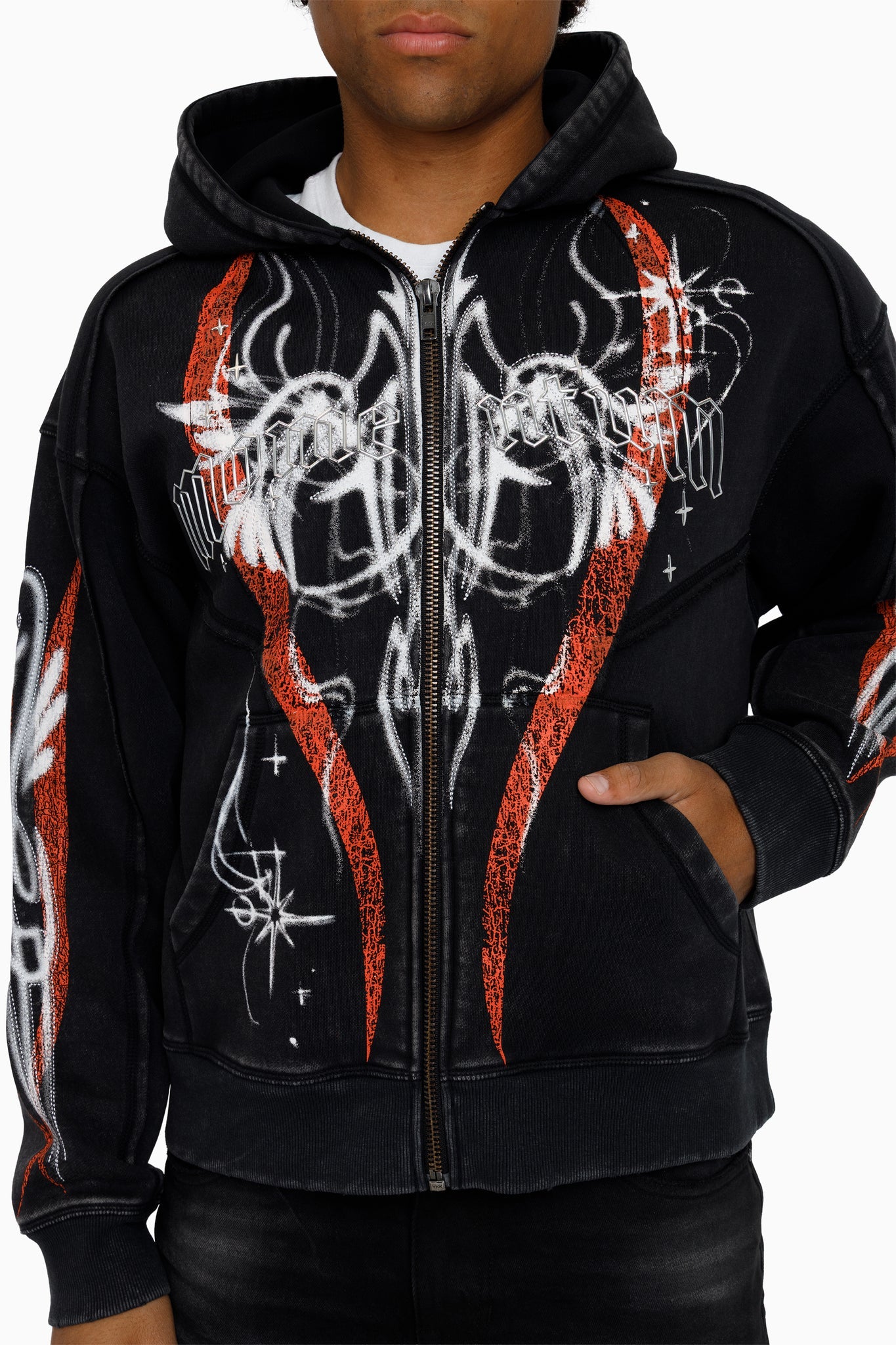 WH-FO26F559 - Airbrush Momentum Graphic Hoodie