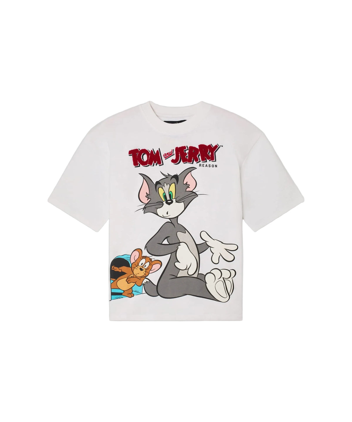 WH-TJS6TM-219 - Tom & Jerry Mouse Hole Boxy Chenile T-Shirt