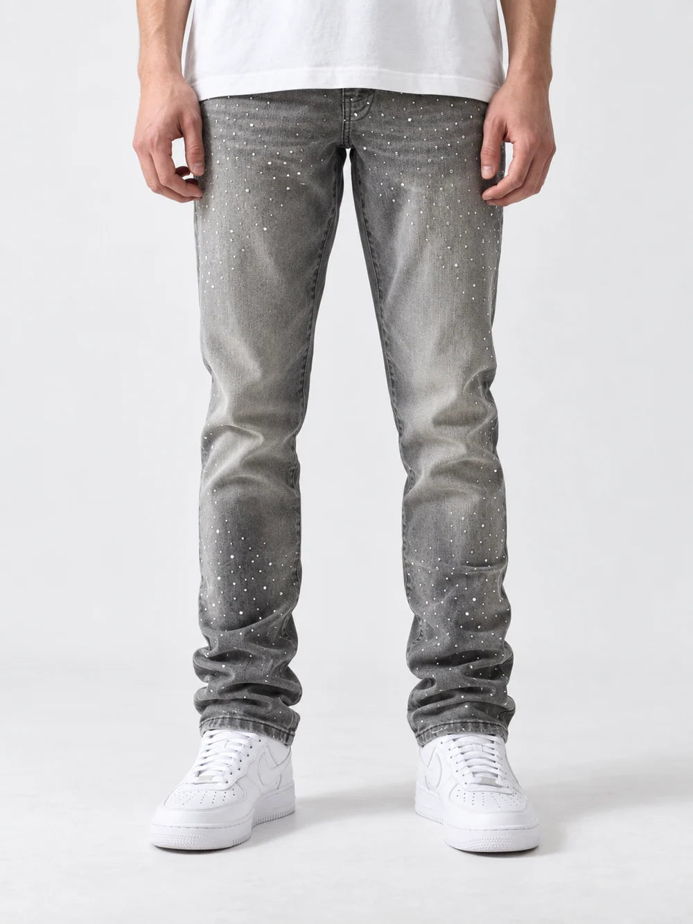 RR5-159 - Stoned Out Rhinestone Denim Skinny Jeans