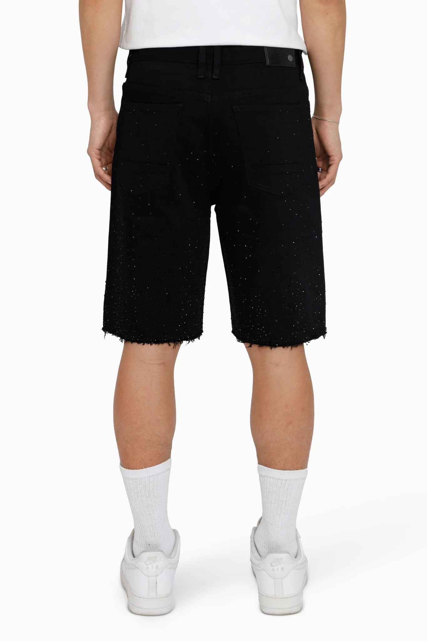 JS26S602 - All Rhinestone Denim Stretch Short