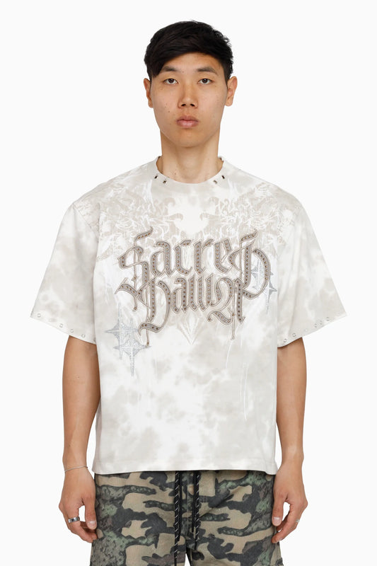 WH-KT26F537 - Sacred Dawn Premium Rhinestone Boxy Graphic T-Shirt