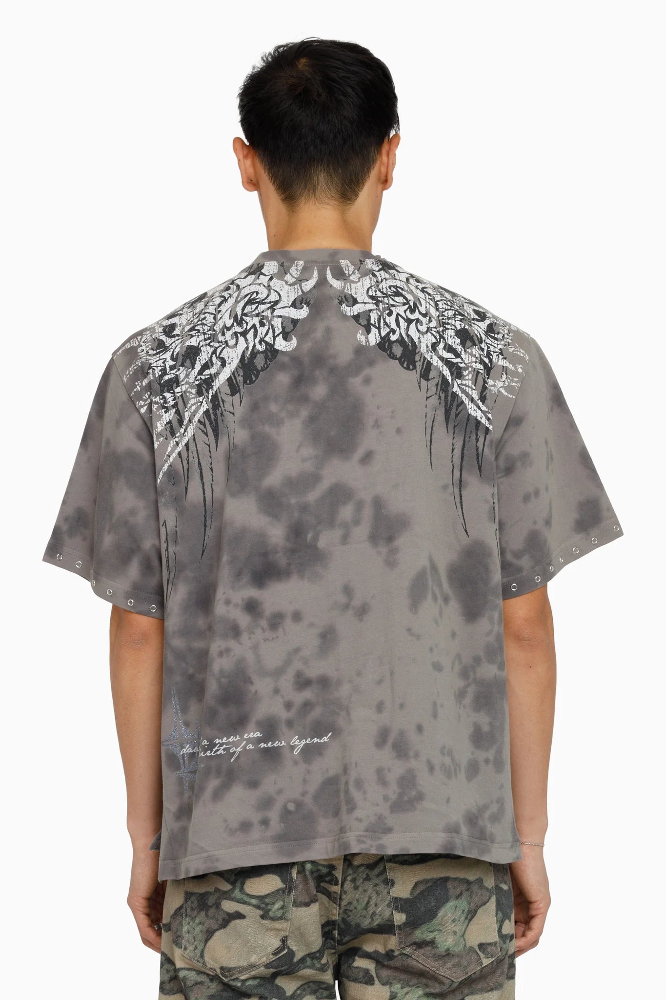 WH-KT26F537 - Sacred Dawn Premium Rhinestone Boxy Graphic T-Shirt