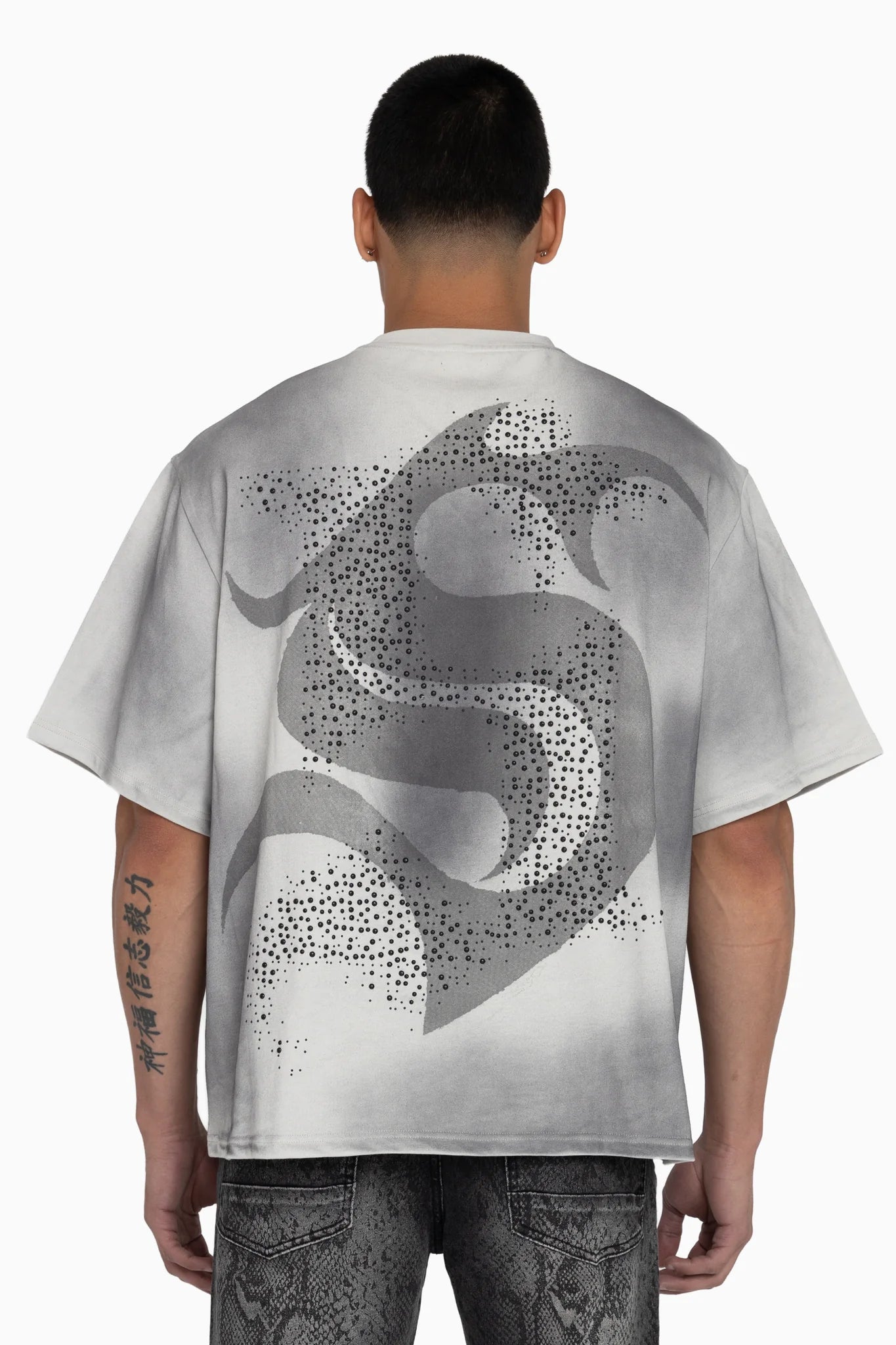 WH-KT26F557 - Sanity with Rhinestone Boxy Graphic T-Shirt