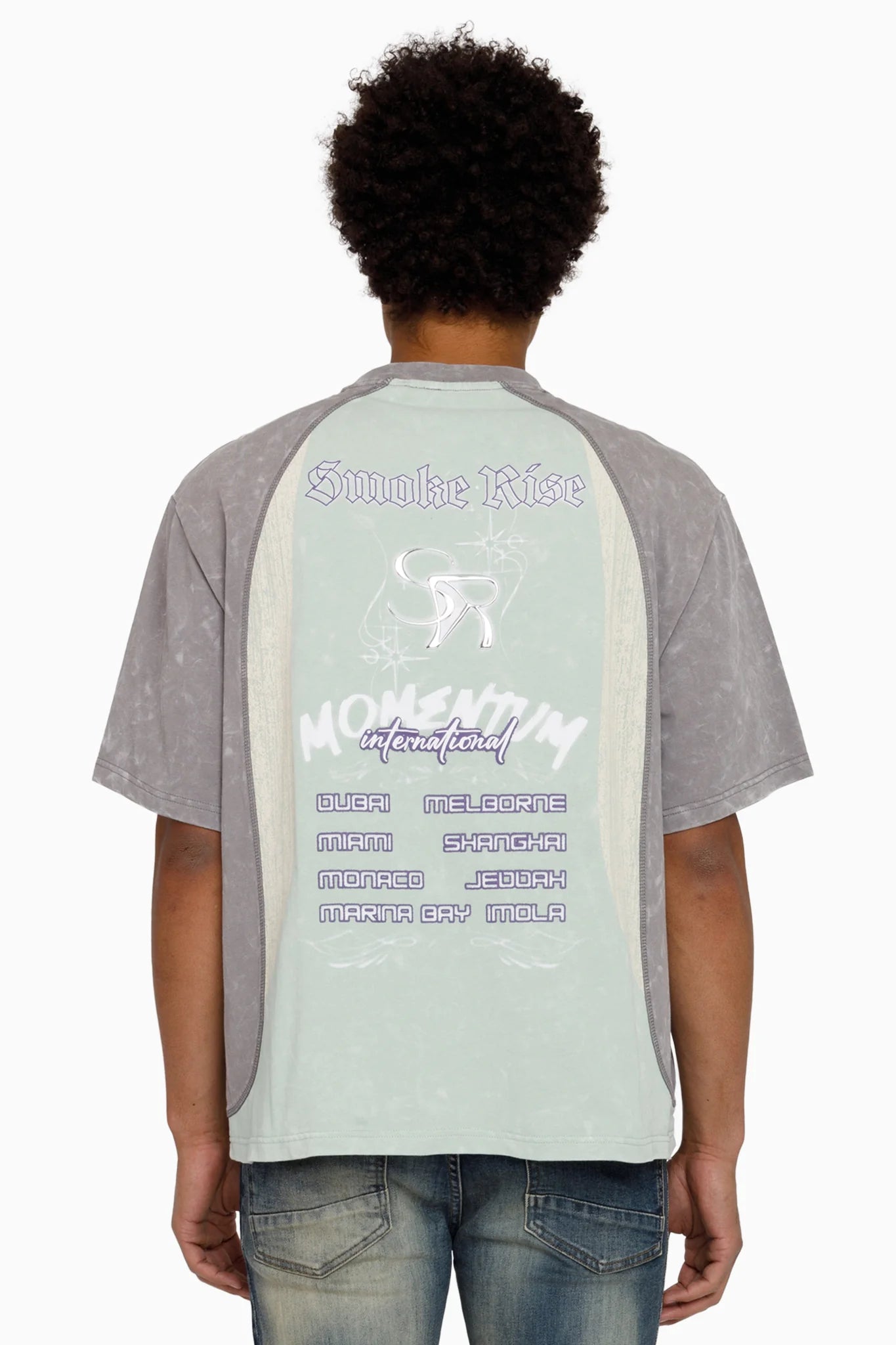 WH-KT26F559 - Air Brush Premium Boxy Graphic T-Shirt
