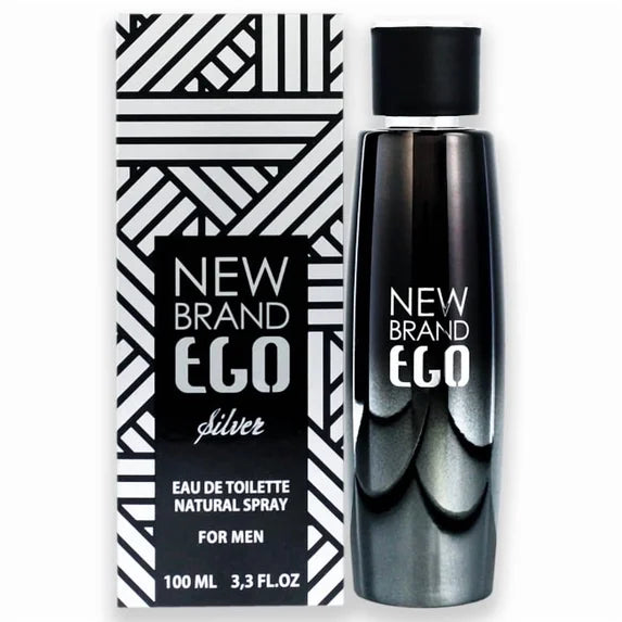 New Brand Perfumes Ego Silver, 3.3 oz(100ml) EDT Spray