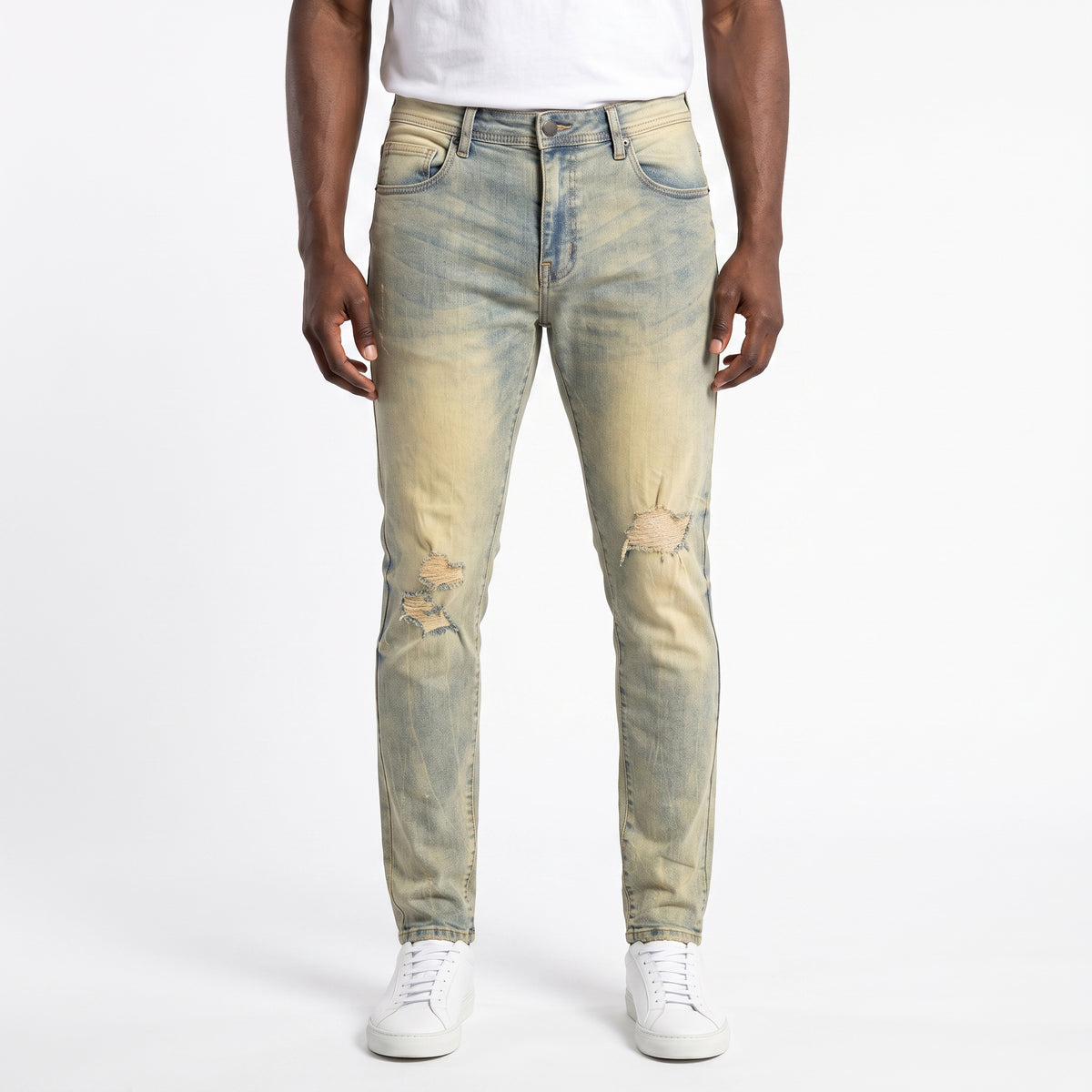 WH-P567K - Boys/Kids Jersey Ripped Skinny-Fit Stretch Jeans