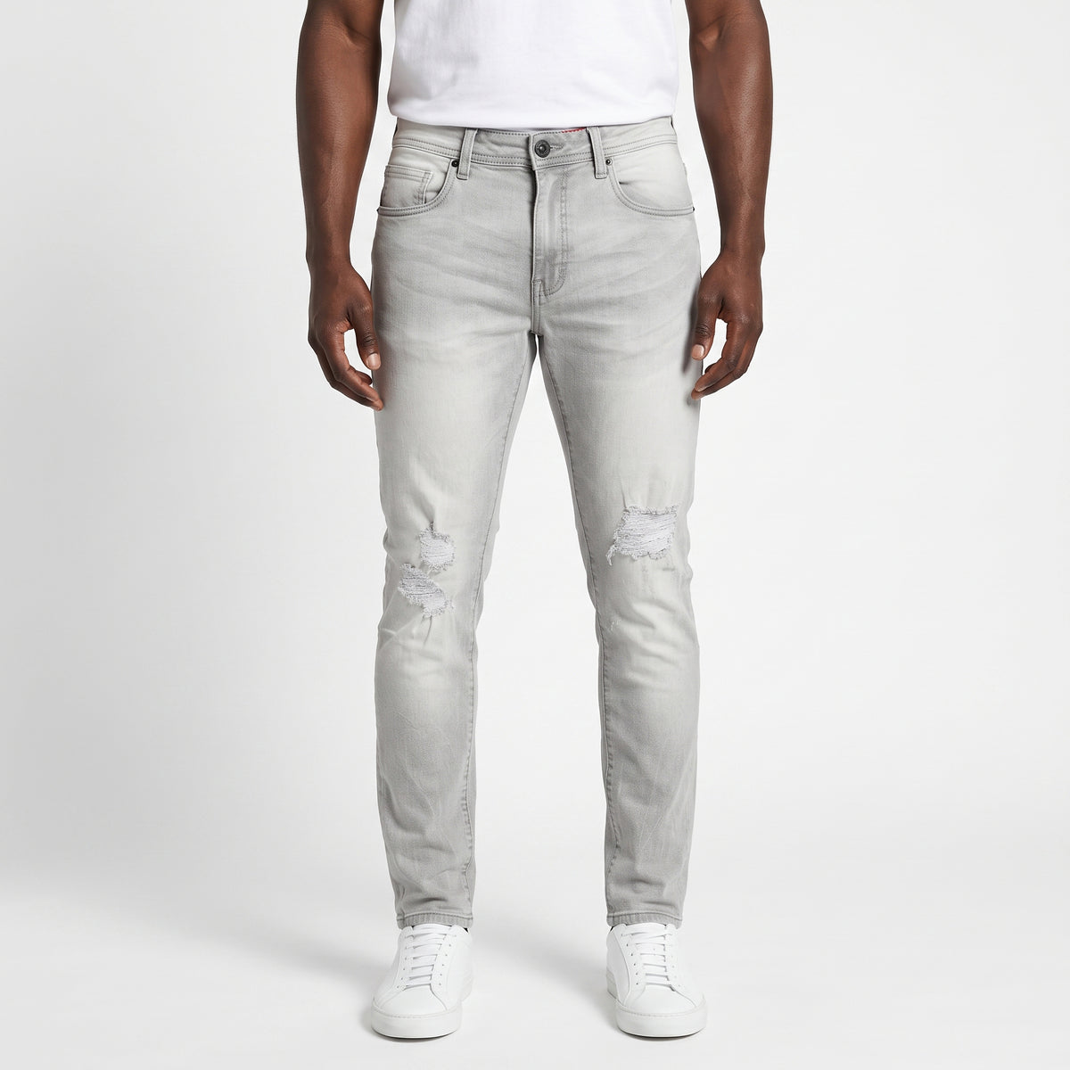WH-P567K - Boys/Kids Jersey Ripped Skinny-Fit Stretch Jeans