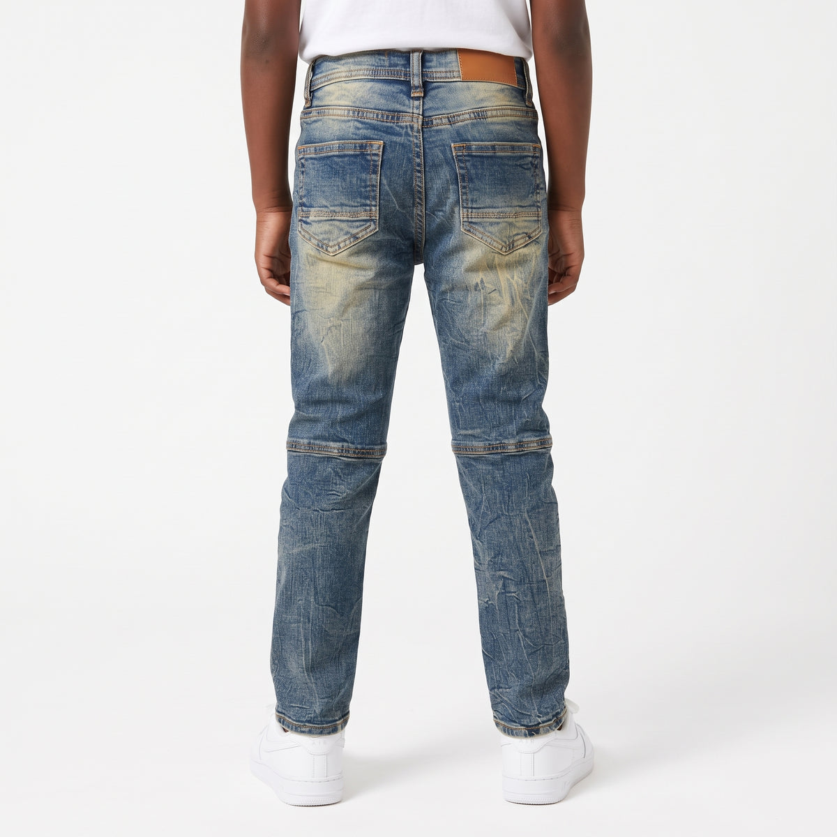 WH-P631K - Boy's/Kid's Half Circle Slim Fit & Stretch Jeans