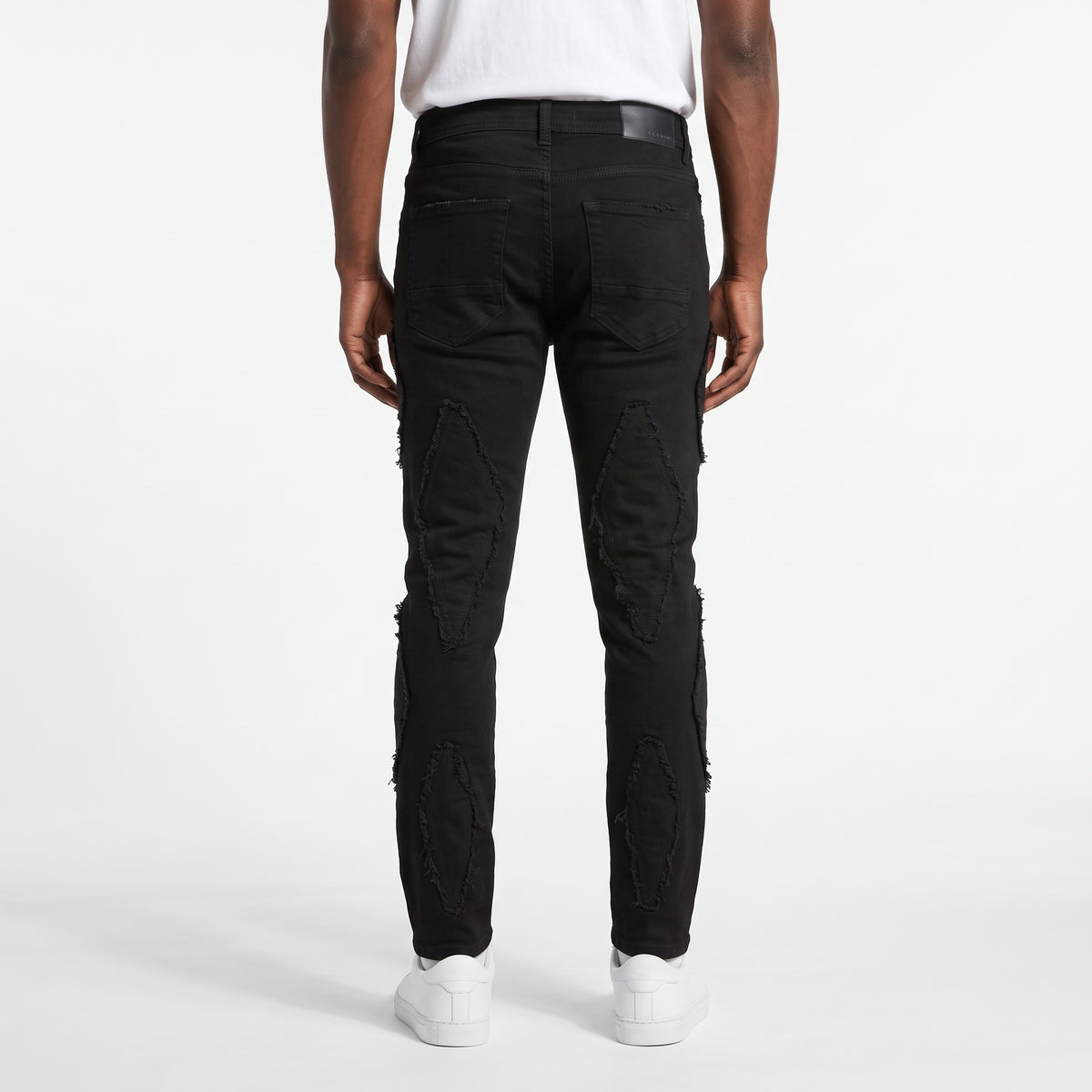 WH-P632 - Nimki Frayed Heavy Distressed Slim-Fit  Stretch Jeans