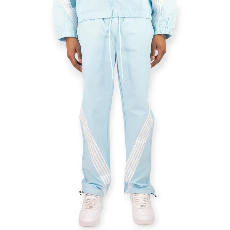WH-A00-14405 - Bent Stripes Nylon Straight-Fit Pants