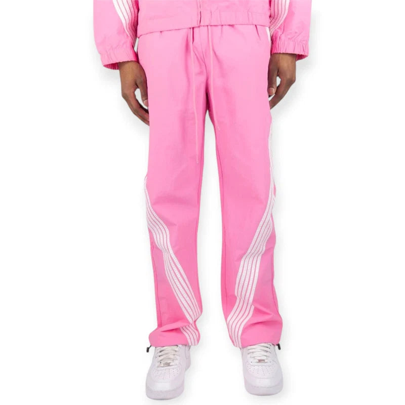 WH-A00-14405 - Bent Stripes Nylon Straight-Fit Pants