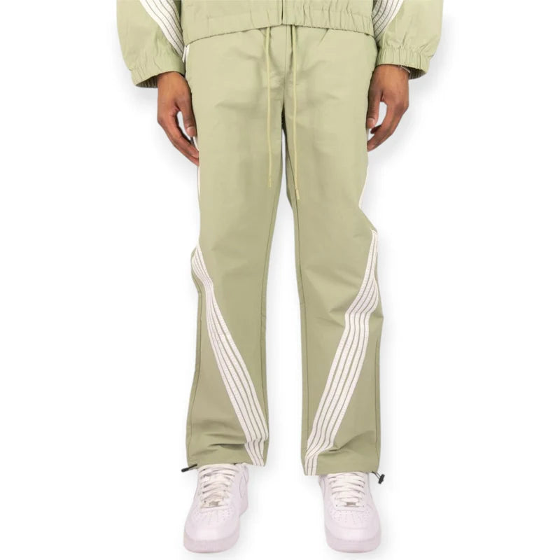 WH-A00-14405 - Bent Stripes Nylon Straight-Fit Pants