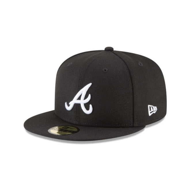 11591181 - Atlanta Braves Black and White Basic 59FIFTY Fitted