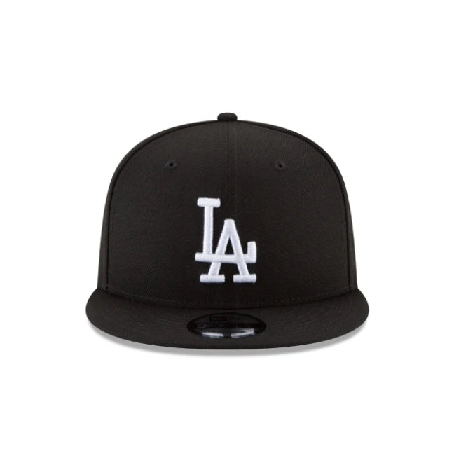 NEW ERA Los Angeles Dodgers basic black and white 9FIFTY snapback hat