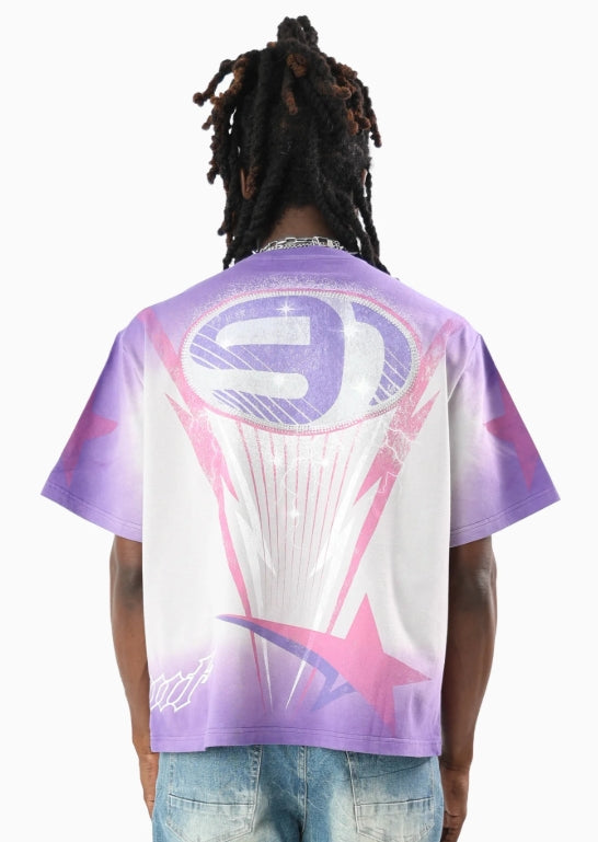 KT26F554 - Speedway Wide Crop Graphic T-Shirt