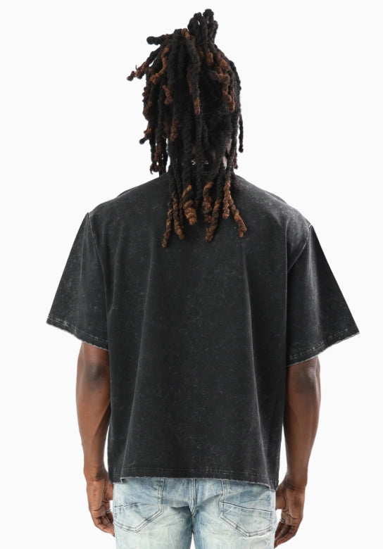 KT26F547 - Royal By Nature Wide Crop Graphic T-Shirt