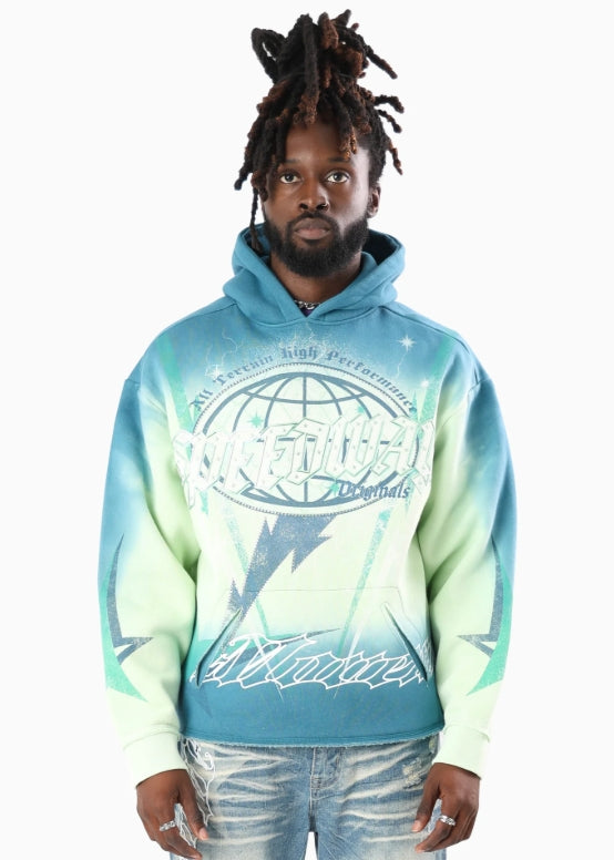 FO26F554 - Speedway Dip Dye Oversized Graphic Hoodie