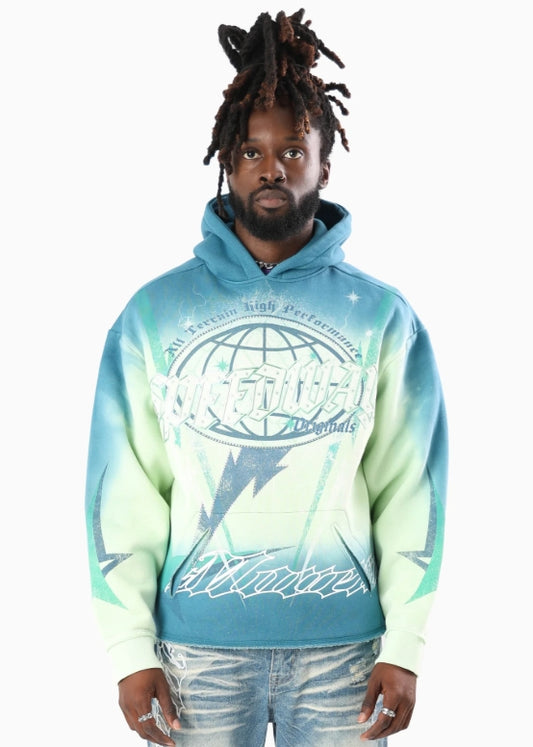 FO26F554 - Speedway Dip Dye Oversized Graphic Hoodie