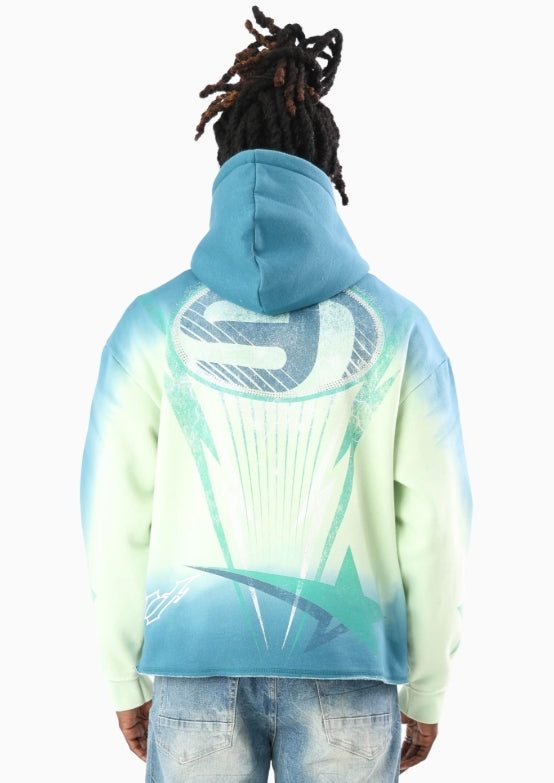 FO26F554 - Speedway Dip Dye Oversized Graphic Hoodie