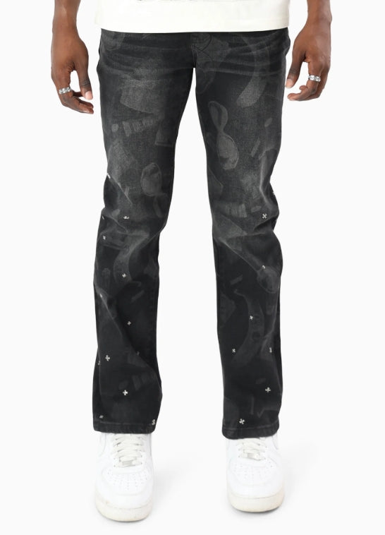 JP26P548 - Voices Within Studded Straight-Fit Jeans