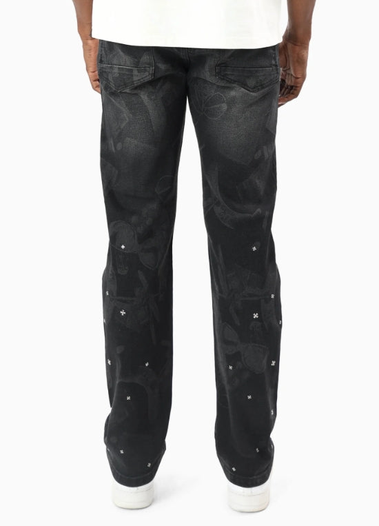JP26P548 - Voices Within Studded Straight-Fit Jeans