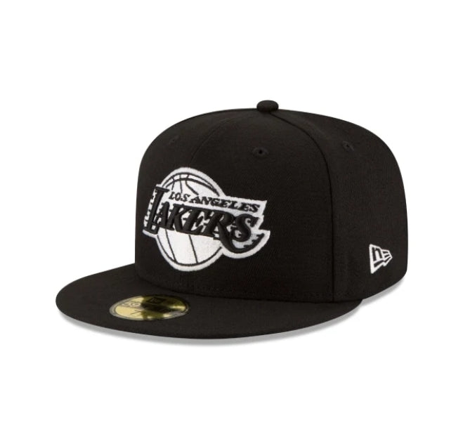 70344031 - Los Angeles Lakers Black & White 59FIFTY Fitted