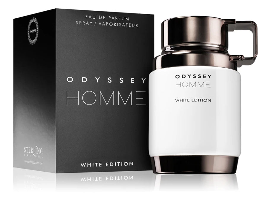 Armaf Odyssey - Homme White Edition for Men Eau de Parfum Spray, 3.4 Ounce