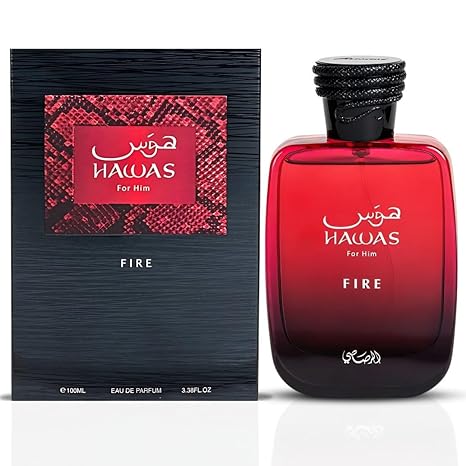 RASASI Hawas Fire Eau De Parfum Spray 100ML(3.4 Oz) EDP (Men)