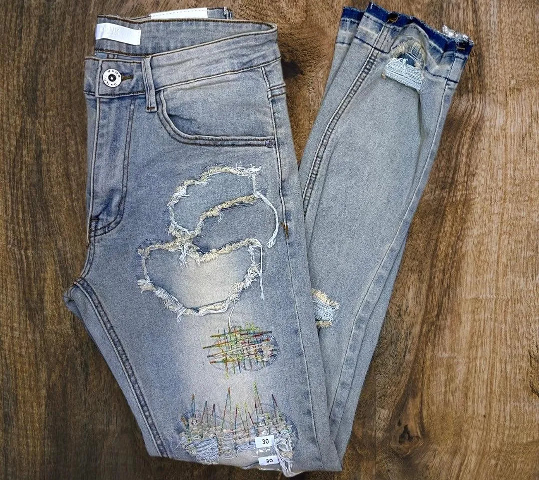 KND4446 - Skinny Patched Jeans - Just Casual