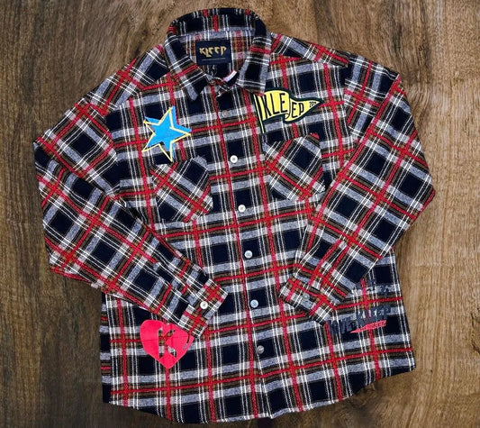 KW5170 - Premium Heavy Flannel Shirt With Print - Just Casual