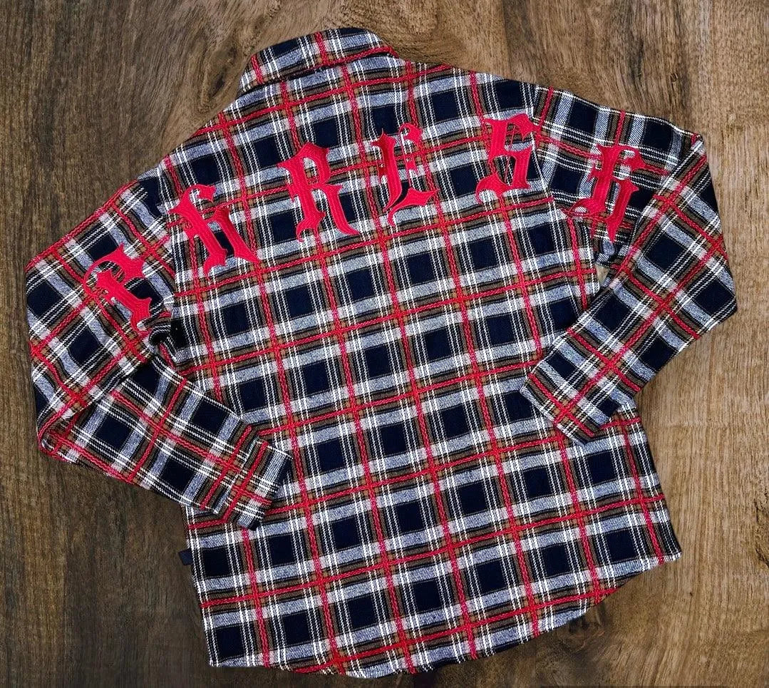 KW5170 - Premium Heavy Flannel Shirt With Print - Just Casual