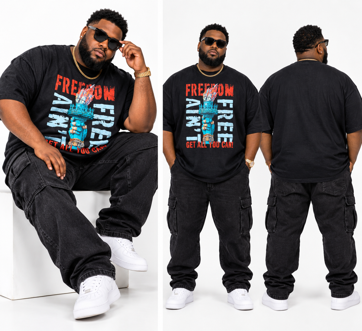 WH-MST2622DX - Freedom Ain't Free Big & Tall Graphic T-Shirt