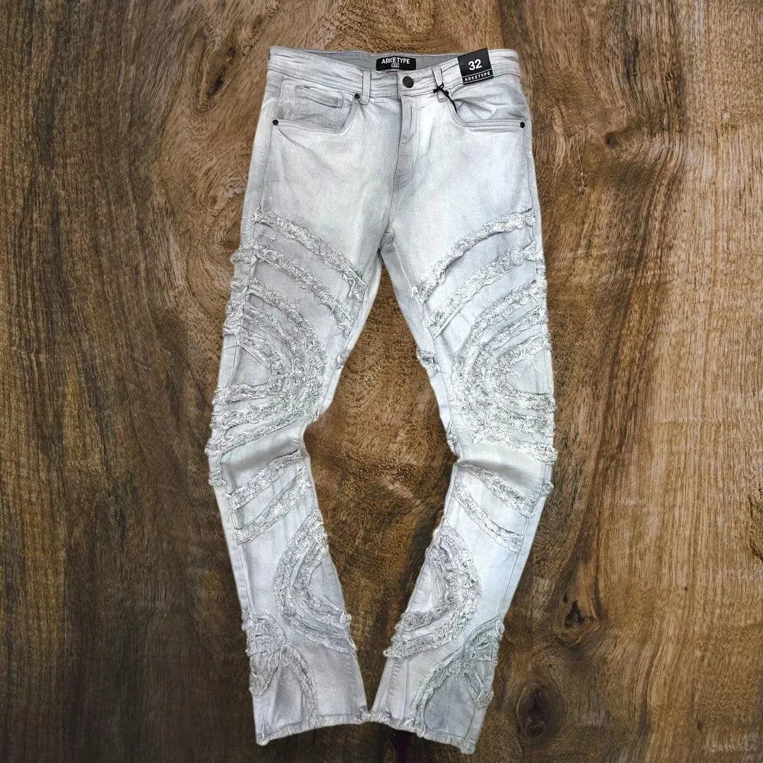 P2364 - Merry Go Stacked Jeans - Just Casual