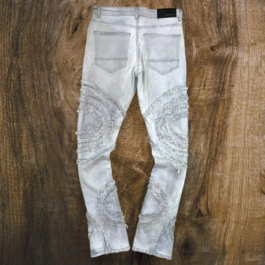 P2364 - Merry Go Stacked Jeans - Just Casual